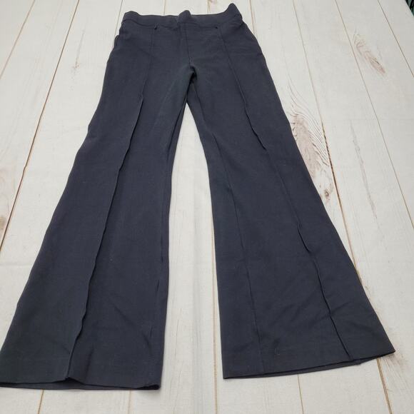 Spanx smooth perfectfit high rise flare black ponte pants slacks pull on pleated - Picture 1 of 9